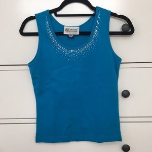 Christine Alexander tank w crystals, size M